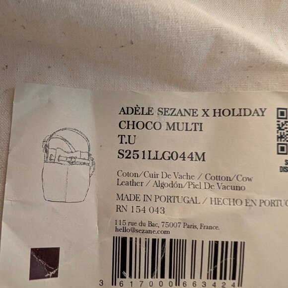 Sézane X Holiday Adéle Bag, Toffee and Chocolate - Picture 12 of 12